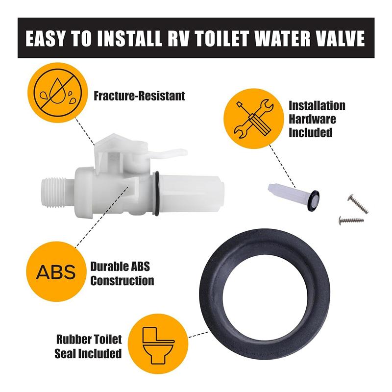 Kit Valvola Acqua WC 1 Set Per Parte Camper 13168 Aggiornato Thetford Aqua Magic IV A Prova di Perdite Alte Prestazioni Ricambi per Camper