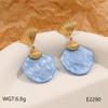 European and American Summer Beach Style Colorful Shell Earrings in High-grade Stainless Steel