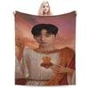 Cha Eun Woo Flannel Blanket Winter  Warm Soft Throw Blanket for Child Home Decor Fluffy Bedspread Sofa Bed Cover