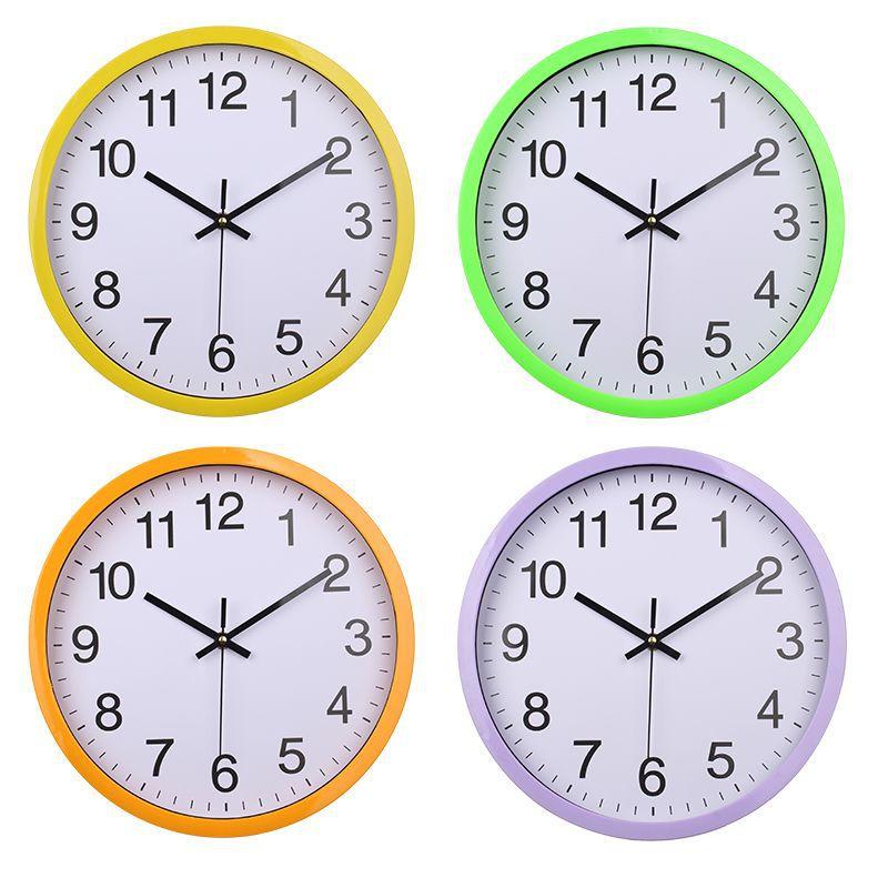 12-inch Quartz Silent Wall Clock Creative Simple Home Round Living Room Clock Design