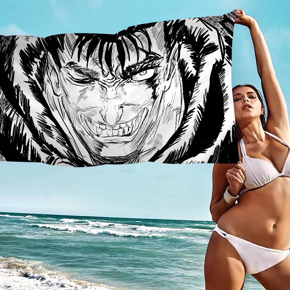 Anime Berserk Microfiber Beach Towel Absorbent Quick Dry Soft Yoga Swimming Resort Mountain Climbing Towel