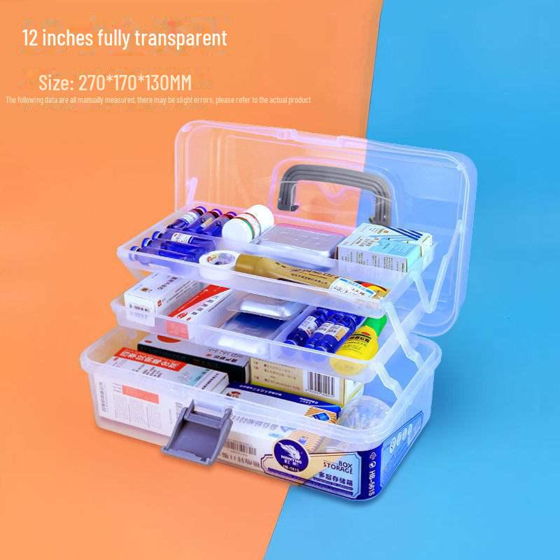 Large Capacity 3-Layer Transparent Art Tool & Pencil Storage Box