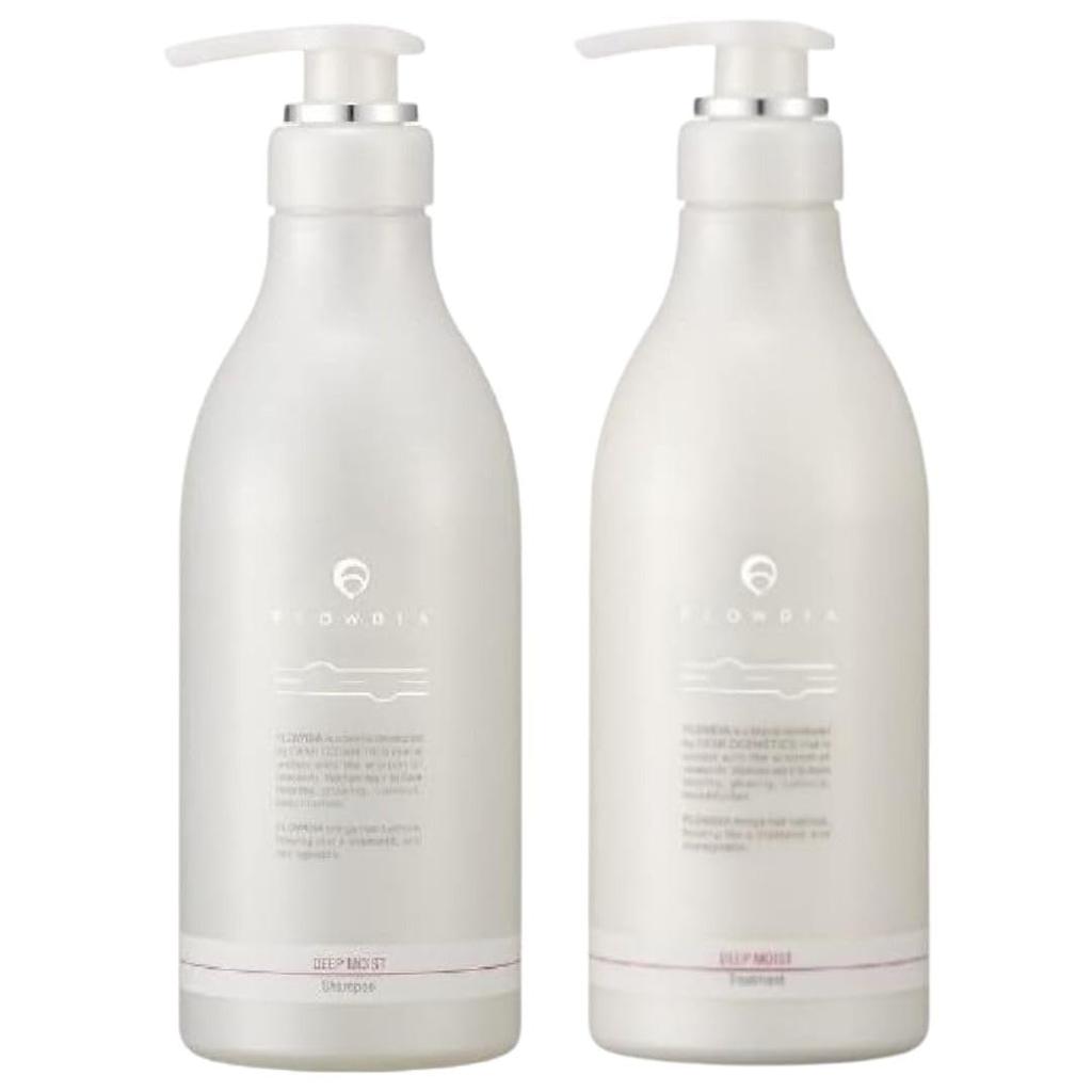 Demi Flowdia Deep Moist Shampoo 550ml Treatment 550g Pocket Tissue Salon Exclusive Hair Care & Set, Set,