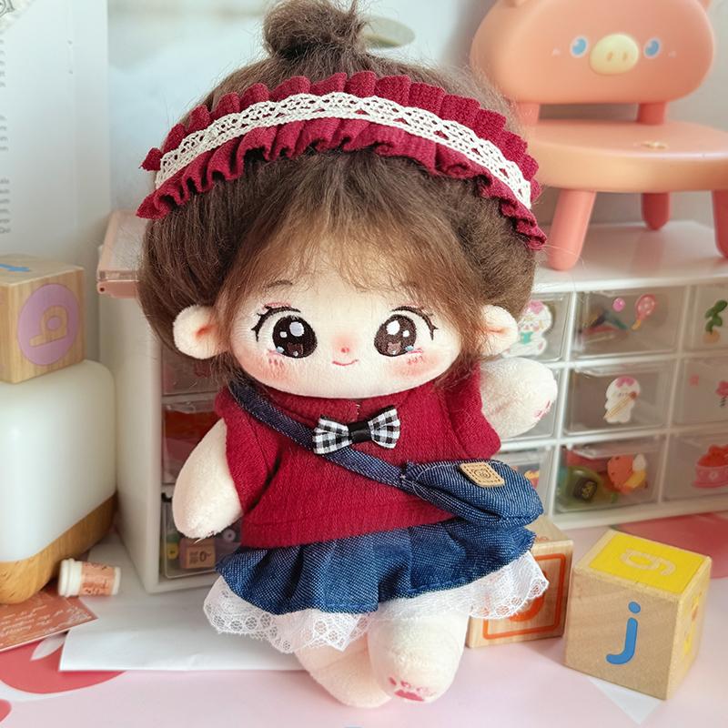 20 cm Idol Docka Gosedjur Bomull Stjärna Dockor Kawaii Gosedjur Baby Gosedjur björn hängselkläder Inga Attribut Dockor Leksaker Barn Samling Gåva
