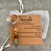 Sister Birthday Gift Set Agate Stone Keychain With Sentimental Message Card and Beaded Bracelet for Women