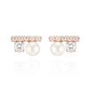 14K Gold Ohrringe mit Zirkonia Perlen