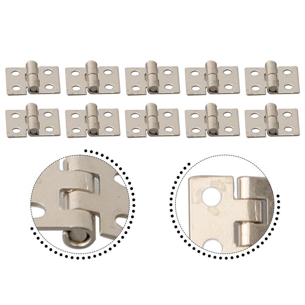 Set of 50 For Small Solid Brass Butt Hinges for Craft Doors Jewelry Repair Model Making Storage Box Creation and General Use