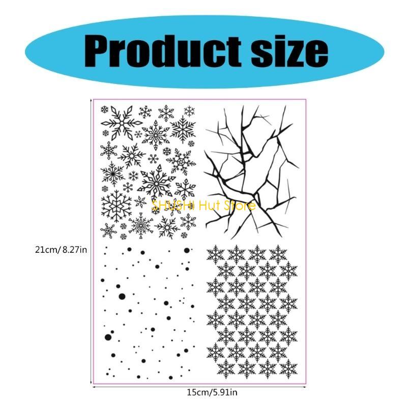 Clear Stamp Snowflake Transparent Silicone Stamp for Card Journal Decorations D57B