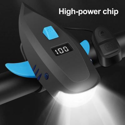 Kinderfahrrad Hai Hupe Licht Wasserdicht USB Wiederaufladbar 120dB Hohe Dezibel 400 Lumen Universal Nachtfahrt Rennrad Scheinwerfer Frontlampe