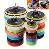 8pcs Set of Self-Adhesive Polishing And Waxing Sponge Velvet Pads in 3/4/5 Inch Sizes, Designed for Use with Car Polishing Machine Drill Bit Adapters