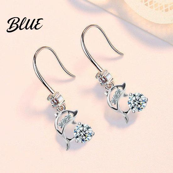 Korean Version Earrings 1 Pair Style Hook Dolphin Design Formal
