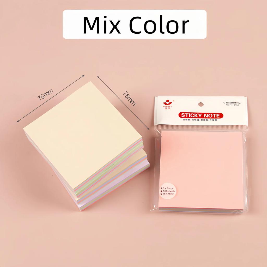 100Sheets Color Posted It Memo Sticky Notes Pads Posits Stationery Paper Stickers Notebook School Office Planner Message Sticker