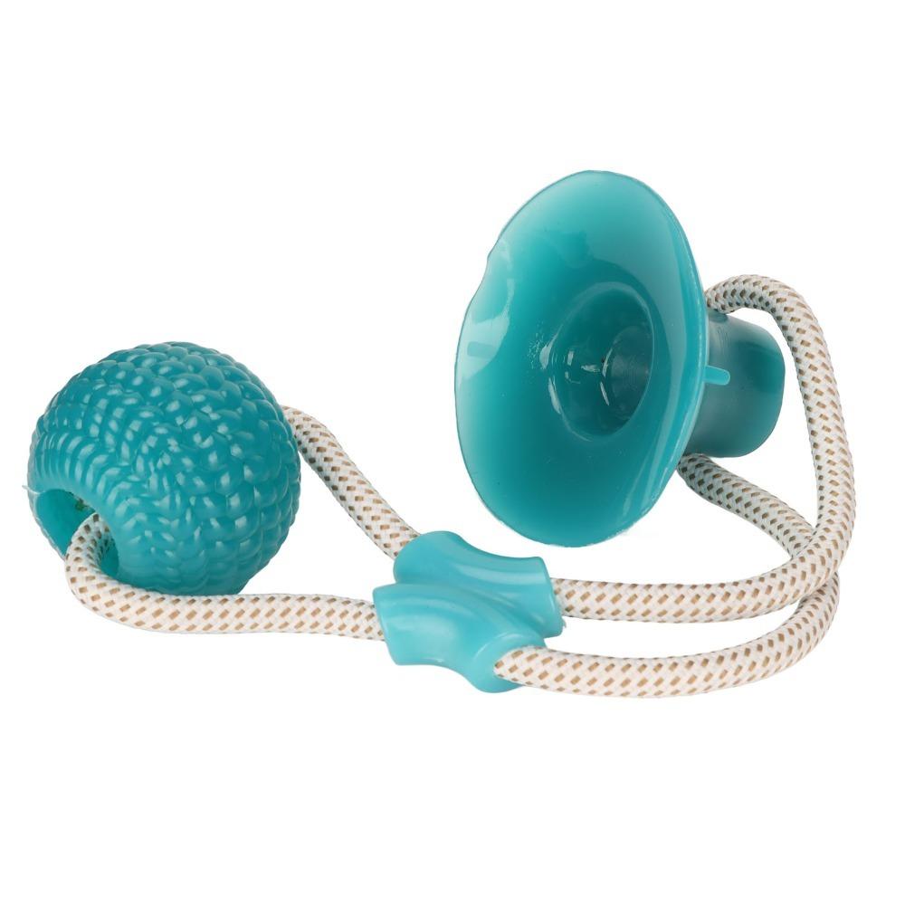 Flexible Rubber Dog Tug Rope Ball Braided Rope Dog Molar Chew Toy Self Play Pet Toy  Boredom Relief