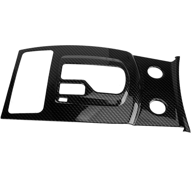Schwarze Carbonfaser-Optik Automatik-Schalthebel-Panel-Abdeckung Zierleiste ABS Passend für Infiniti G37 Limousine 2010 2011 2012 2013 Linkslenker
