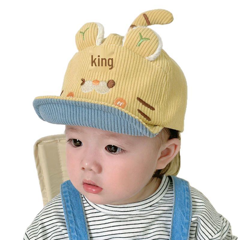 Unisex Baby Duckbill Cap: Cute Corduroy Baseball Sun Hat for Spring and Autumn