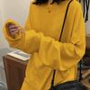 Spring Autumn Solid Simple Oversized Tshirt Harajuku Long T Shirt Women Kawaii T-shirts Women 90s White Yellow Long Sleeve Tops