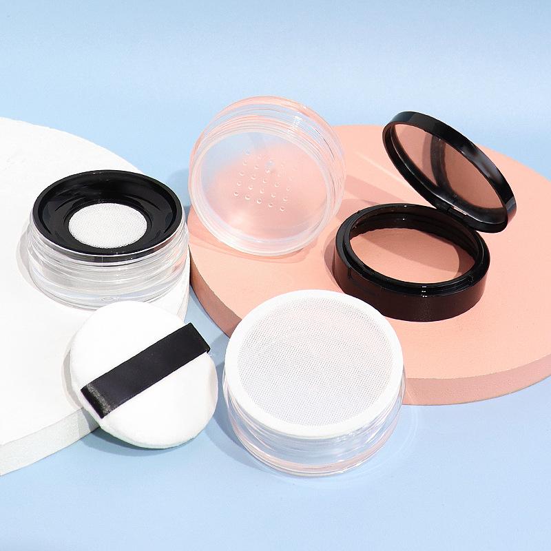 Leere Air Cushion Puderquasten-Box Mit Puderquaste Spiegel Groß Oder Klein Elastisches Netz Tragbarer Make-up-Behälter Für Losen Puder