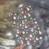 1 лист наклейки Снежинка Пингвин для ногтей Милые хрустальный шар Кружево Красная шапка Звезда Бант Рождественская елка Наклейки для нейл-арта Украшение