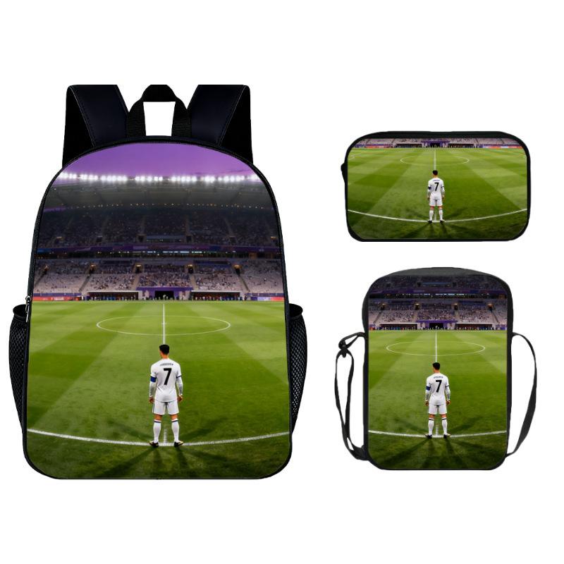 Football Print Schoolbag 17 Inch Backpack World Cup Worldcup