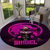 Vortex Crossing Gate Round Area Rug,Carpet Rug for Living Room Bedroom Sofa Playroom Decor,Non-slip Floor Mat