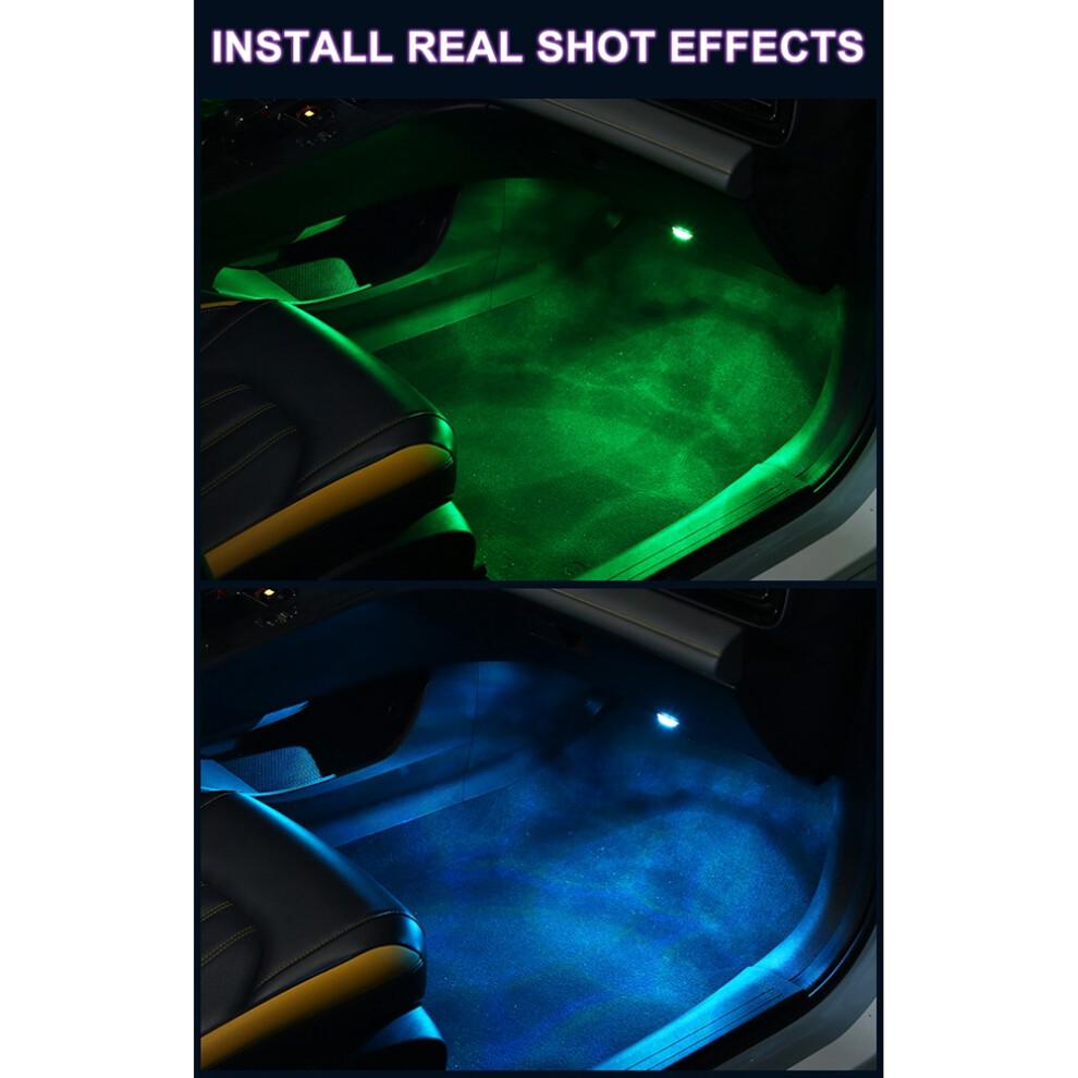 10Pcs Wireless Colorful LED Car Interior Ambient Light Remote Control Battery Operated Vase Pool Pond Lantern Decoration