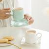 Creative Ceramic Coffee Cup Saucer Macaron Small Fresh Water Cup Ins Style Girls Office Home Ceramic Cup Saucer