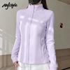 MJ STYLE Women's Fleece-Lined Stand-Collar Slim Fit Jacket