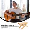Miwayer Guitar Footstool Solid Wood Guitar Footrest Support Utility With Adjustable Height Non-Slip Pads Guitar Neck Rest Foot S