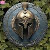 Vintage Spartan Shield Metal Plaque Bar Garden Wall Decor