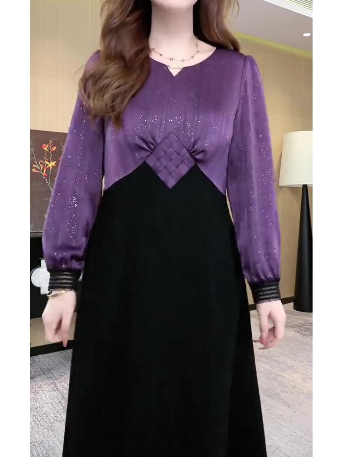 2025 Spring High-End Silk-Like Loose Plus Size Slimming Dress for Women