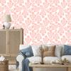 Wallpaper Flowers background coral, center coral for Living Room and Bedroom 50x1000