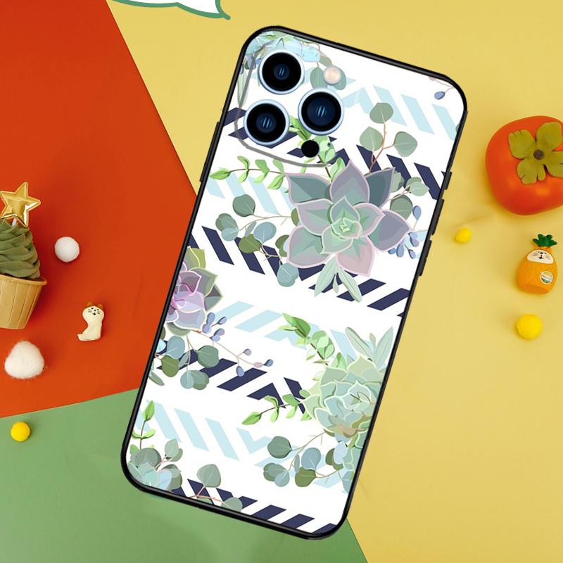 Cactus Succulent Phone Case For iPhone 17 Pro Max 16 15 13 12 11 14 Pro Max Plus 12 13 Mini 16e 17 Air Cover