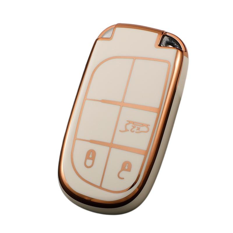Carcasă moale TPU pentru chei de mașină pentru Jeep Renegade Compass Grand Cherokee pentru Chrysler 300C Wrangler Dodge Accesorii auto
