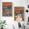Funny Screaming Cat Dog Posters Canvas Paintings Prints Animal Cats Wall Art Pictures for Living Room Home Decoration Cuadros