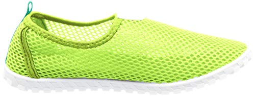Benetton Mesh Aqua Shoes 229140, Women's, Light Green, Size L (equivalent to Japanese size L)