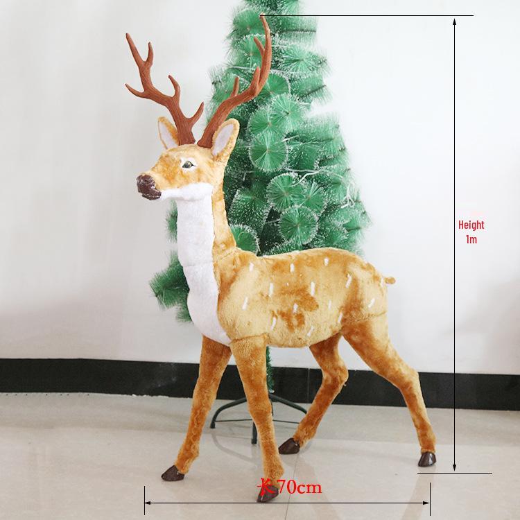 Fawn Sika Deer Christmas Ornaments - Small Decorative Reindeer Props