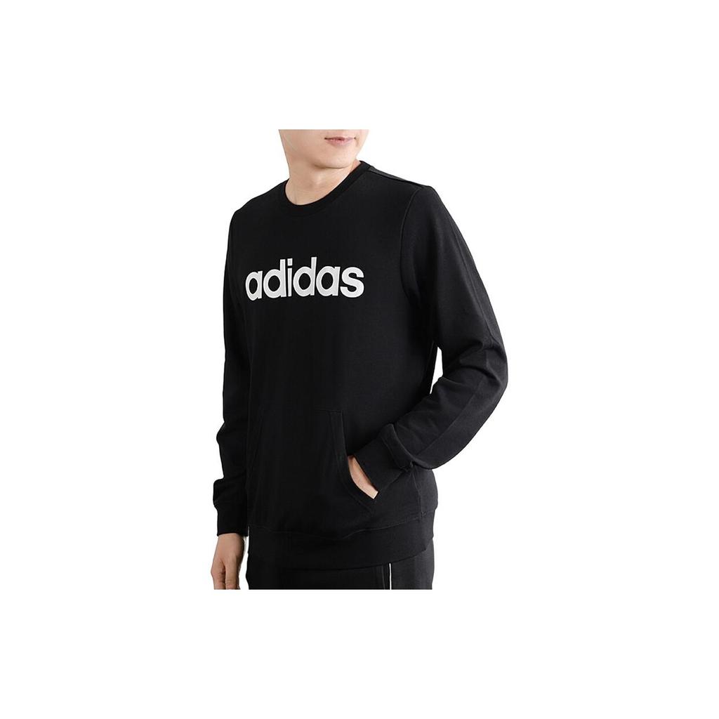 Adidas Neo Side Pockets Logo Sweatshirt Men Tops Black EI4708