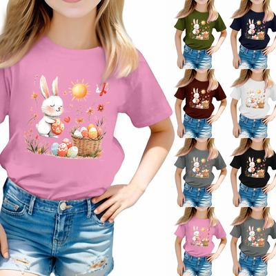 Toddler Girl Boy T-Shirts Kids Top Boys And Girls Printed Short Sleeved T-shirt