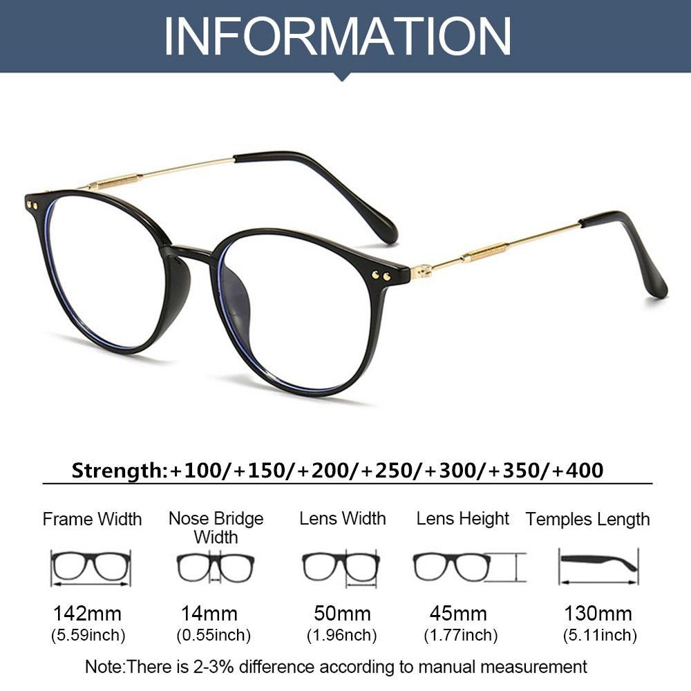 Protection Vintage Frame Reading Glasses Progressive Multifocal Anti-Blue Light Ultra Light Glasses