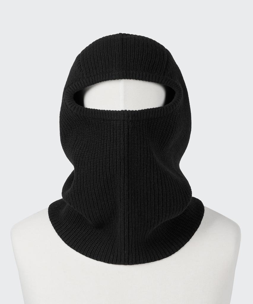 Musinsa Standard Lambswool Full Face Knit Balaclava [Black]