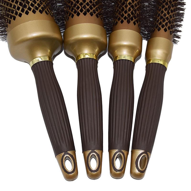 Boar Bristle Large Wave Curling Brush with Aluminum Barrel