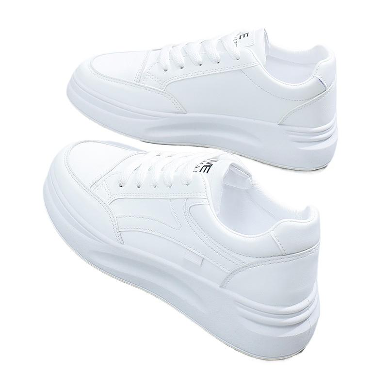 Fashion Outdoor women's walking shoes women's new spring summer simple  comfortable lace up breathable casual sports white shoes