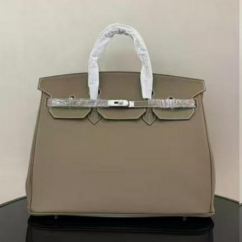 ML2026 Nueva Piel de Vaca de Capa Superior Bolso Platino de 40 cm Bolso Grande Bolso de Mano Bolso de Cuero Genuino para Mujer