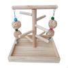 Wood Birds Perch Budgie Climbing Ladder Bird Playground Parrot Stand Toy Solid
