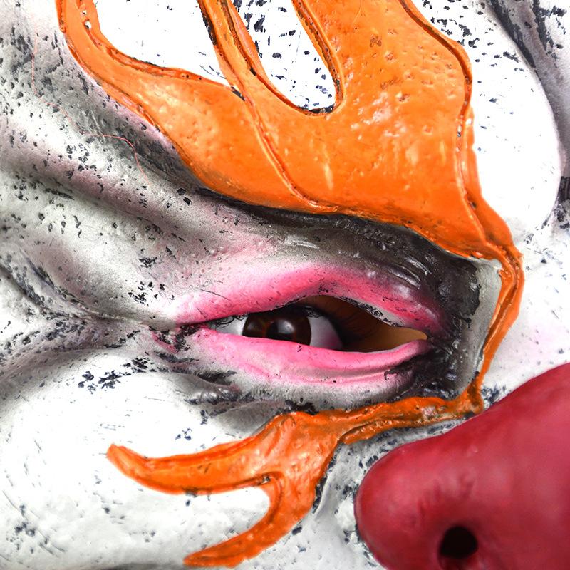 Halloween Haunted House Scary Latex Headgear Flame Clown Male Mask Party cosplay Dress up props