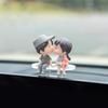 Auto Interior Decoration Sliding Couple Figurine Vehicle Ornament Car Decoration Accessory Cute Figurine Decor