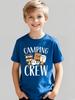 T-shirts for Boys and Girls - Boys' Short-sleeved Camping Group Letter Printed Graphic T-shirt, Round Neck Casual Summer