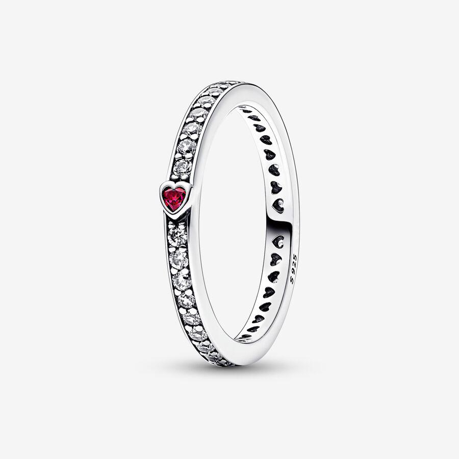 Original 925 Silver Rings For Women Love Hearts Crystals Rose Gold Engagement Wedding Stackable Ring Jewelry Gift