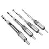 Square Hole Drill Bit, 4pcs Woodworking Mortiser Square Drill Bits, Spiral Drill Bits Kits Mortise Press, Wood Drill Set Space Hole Drill (6.4 Mm / 8