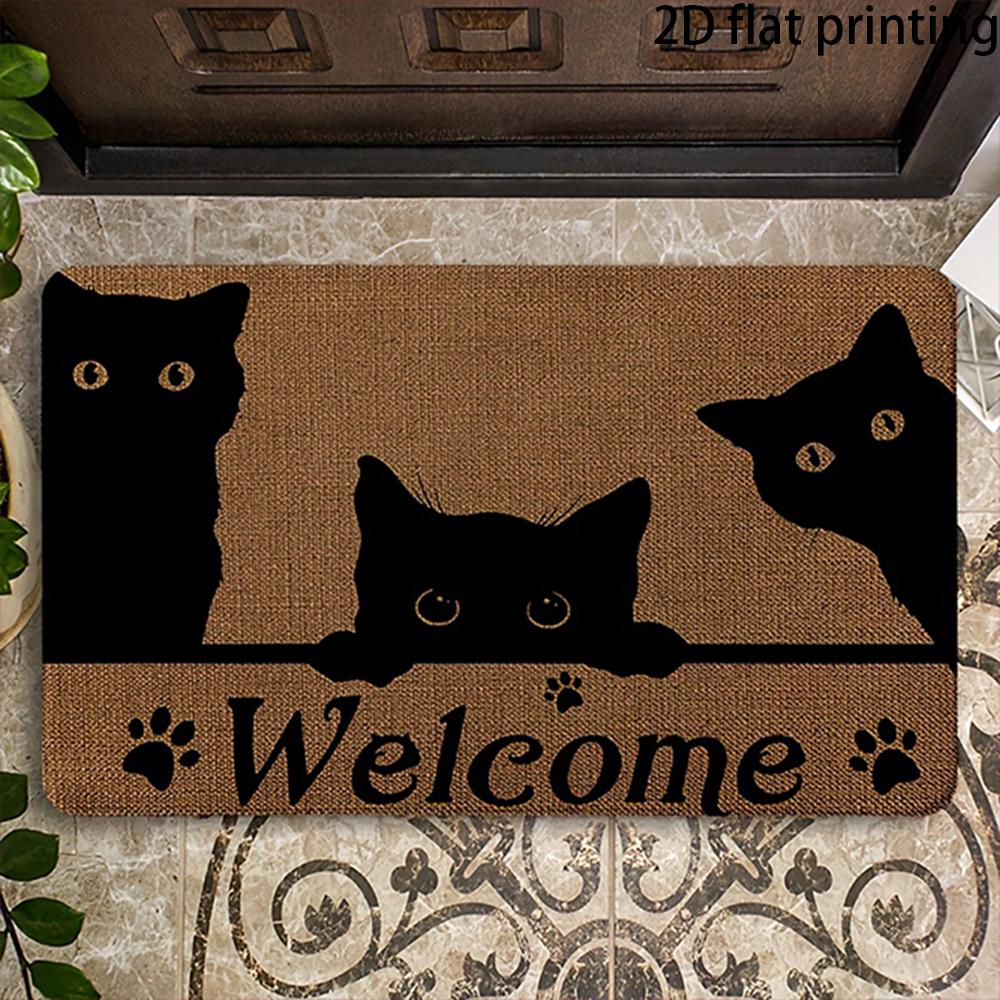 2D Flat-1PC Cute Pet Paw Print Door Mats , Welcome mats for home decoration.